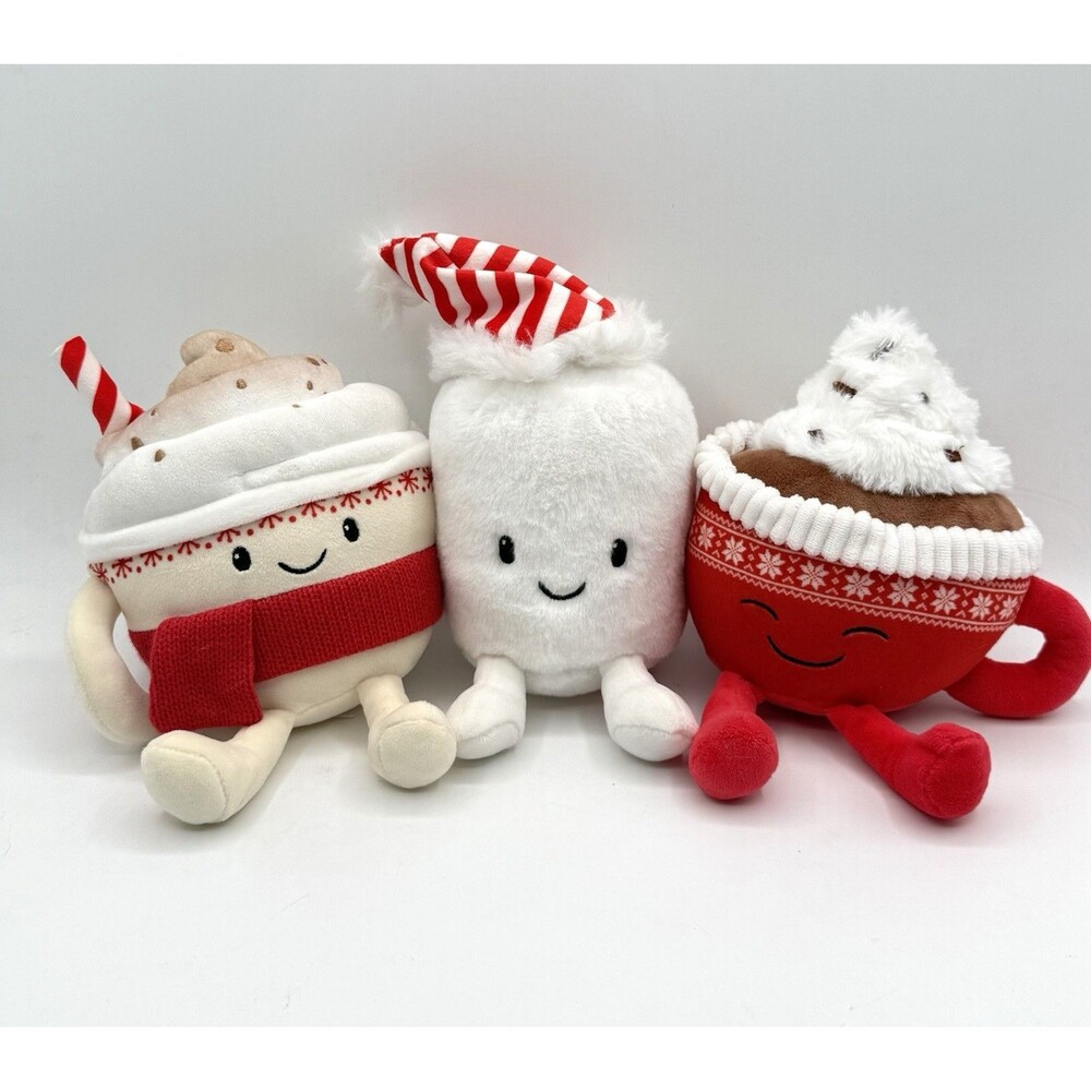 Giggle Scape Plush Hot Chocolate Mug Cocoa Marshmallow Lot Holiday Toys